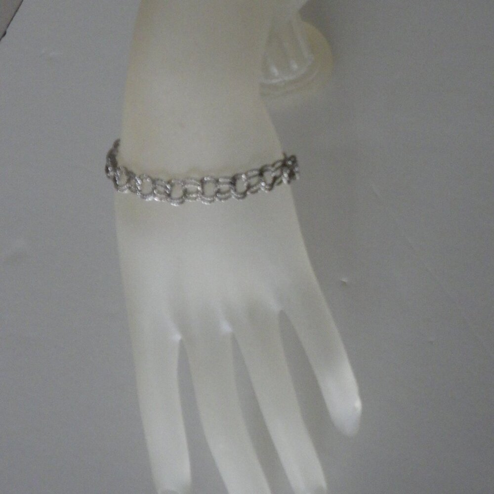 Charm Wrist Bracelet Without Charms Silver in Color 7 Inch Dressy Classy Dressy
